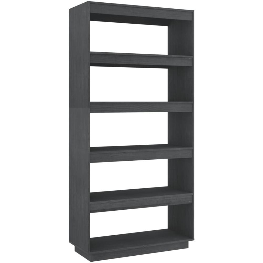 Libreria / divisorio Grigio 80x35x167 Cm In Massello Di Pino - Foto 2