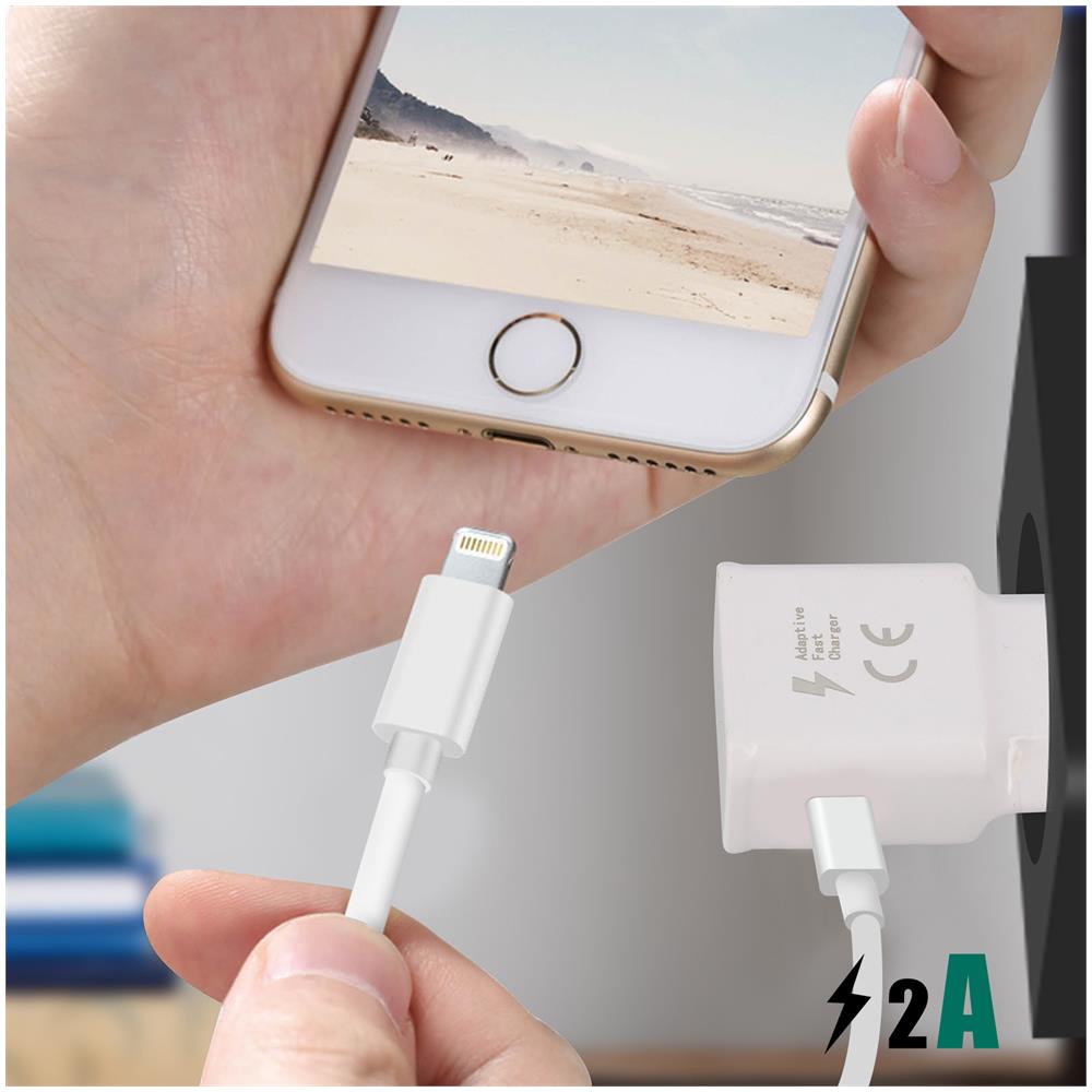 Cavo Usb-c A Lightning, Micro-usb, Usb-c E Caricabatterie Magnetico, 2a Bianco - Foto 2