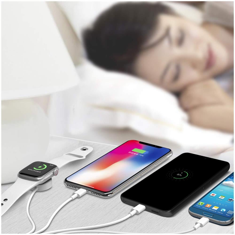 Cavo Usb-c A Lightning, Micro-usb, Usb-c E Caricabatterie Magnetico, 2a Bianco - Foto 5