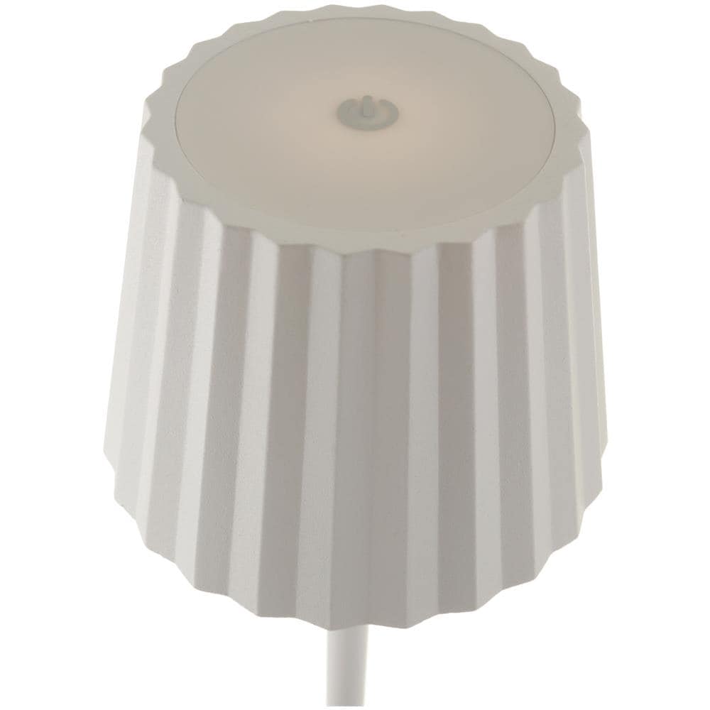 Lampada Da Tavolo Led Ricaricabile Bianca 38 Cm K-light Bianco - Foto 2