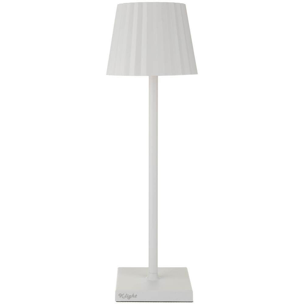Lampada Da Tavolo Led Ricaricabile Bianca 38 Cm K-light Bianco - Foto 1