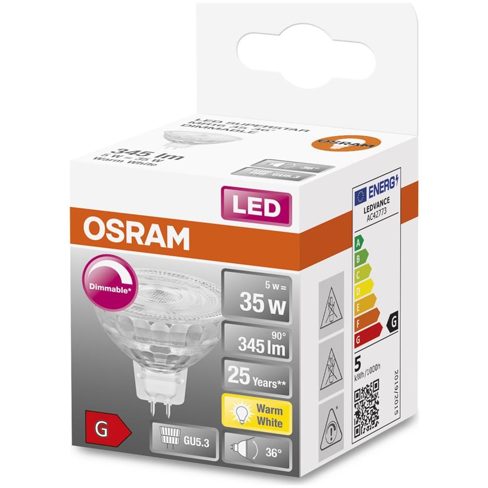 Lampada A Riflettore Superstar, Gu10-base Vetro Trasparente, bianco Caldo (2700k), 230 Lumen, Sostituzione Delle Lampade 35w, Dimmerabile, 1-confezione - Foto 2