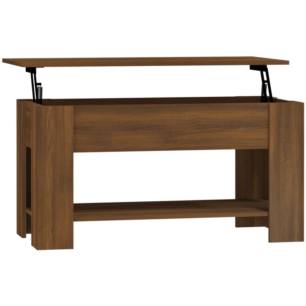 Tavolino Salotto Rovere Marrone 101x49x52 Cm Legno Multistrato - Foto 1