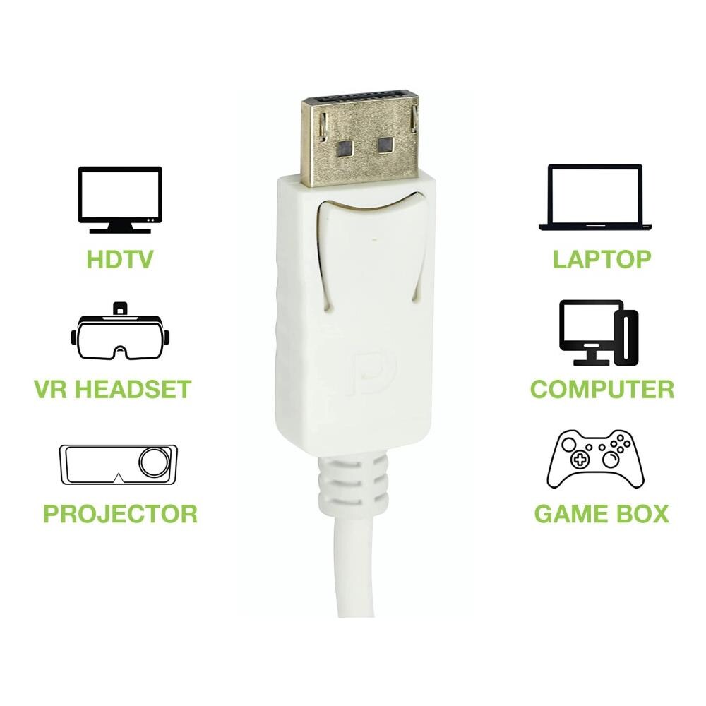 IADAP DP-HDMIFP460 cavo e adattatore video 0,15 m DisplayPort HDMI Bianco - Foto 2