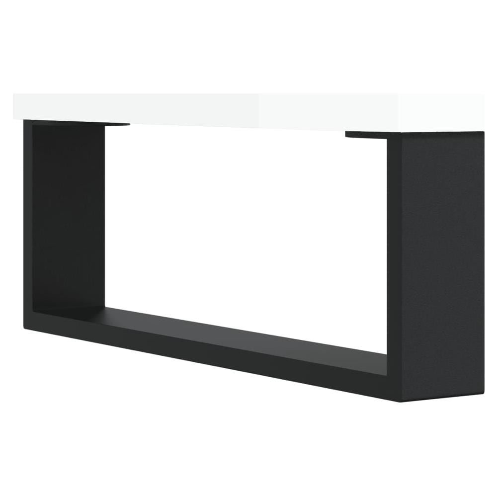 Comodini 2 Pz Bianco Lucido 40x30x50 Cm In Legno Multistrato - Foto 7