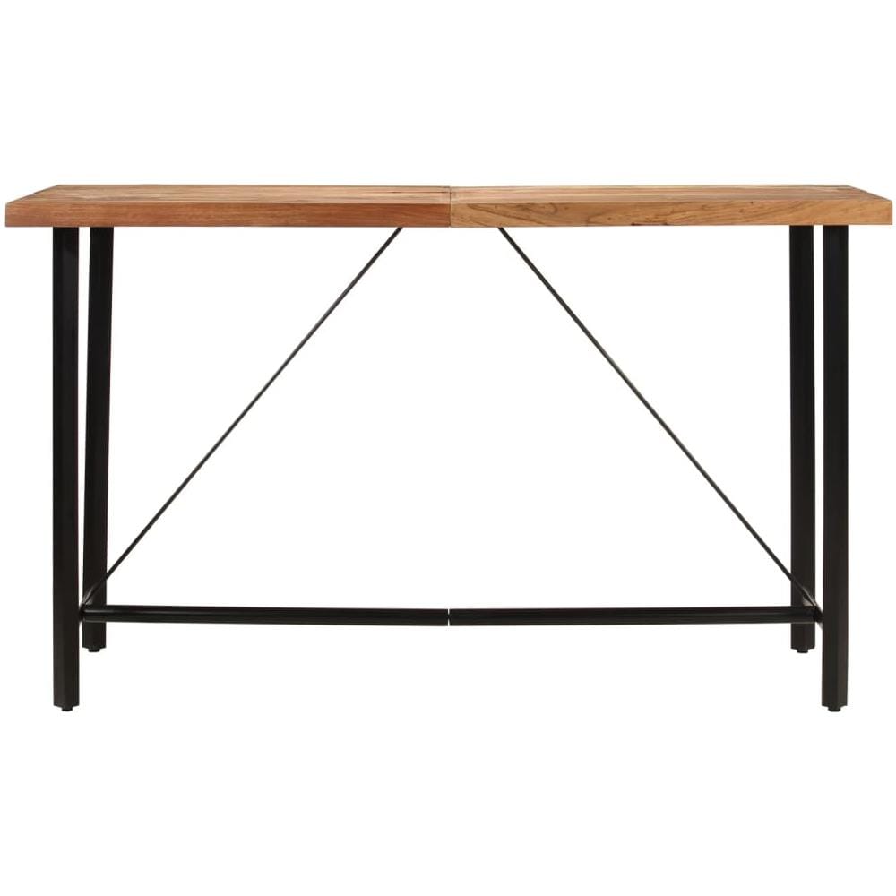 Tavolino Da Bar 180x70x107 Cm Legno Massello Di Acacia E Ferro - Foto 2