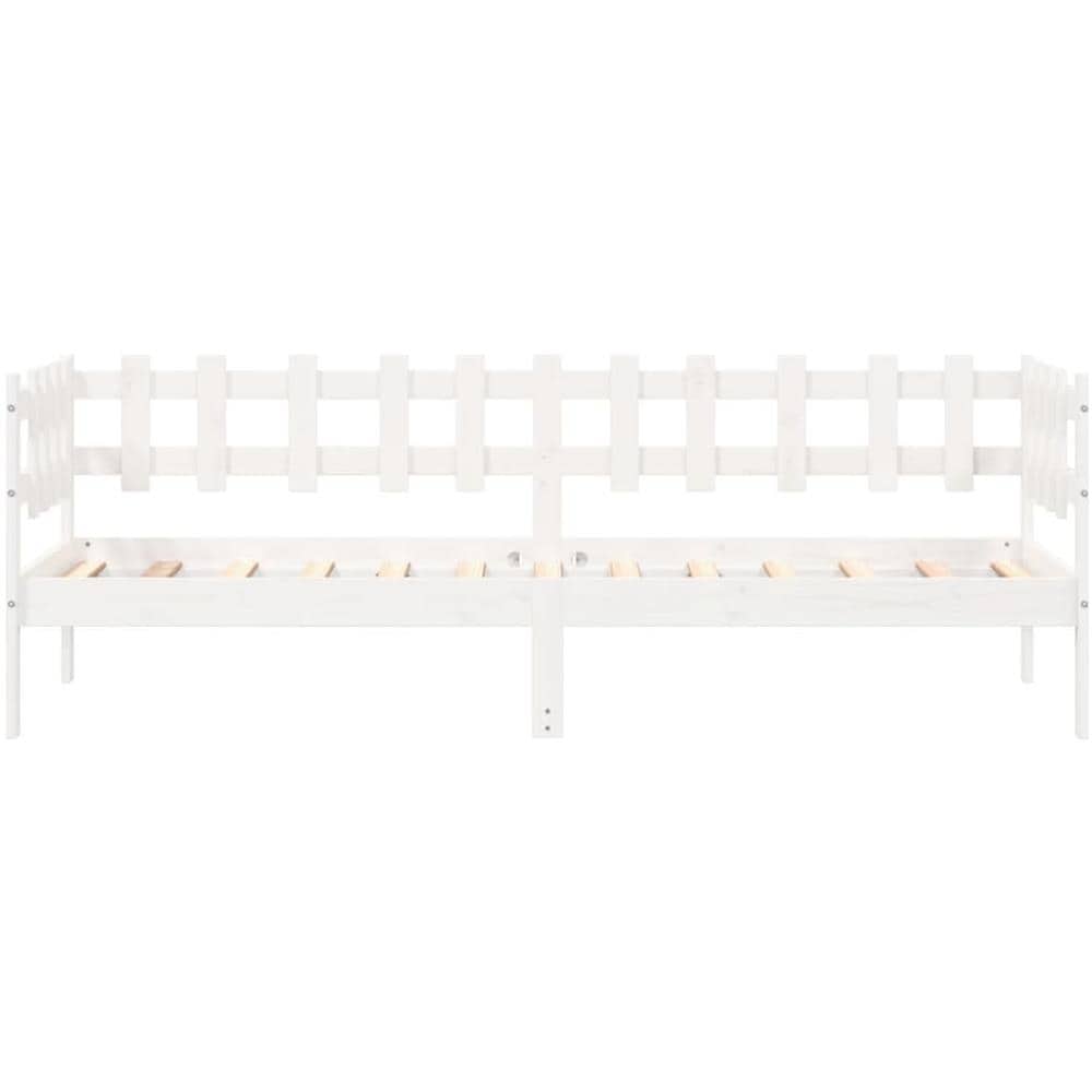 Dormeuse Bianca 90x200 Cm In Legno Massello Di Pino - Foto 2