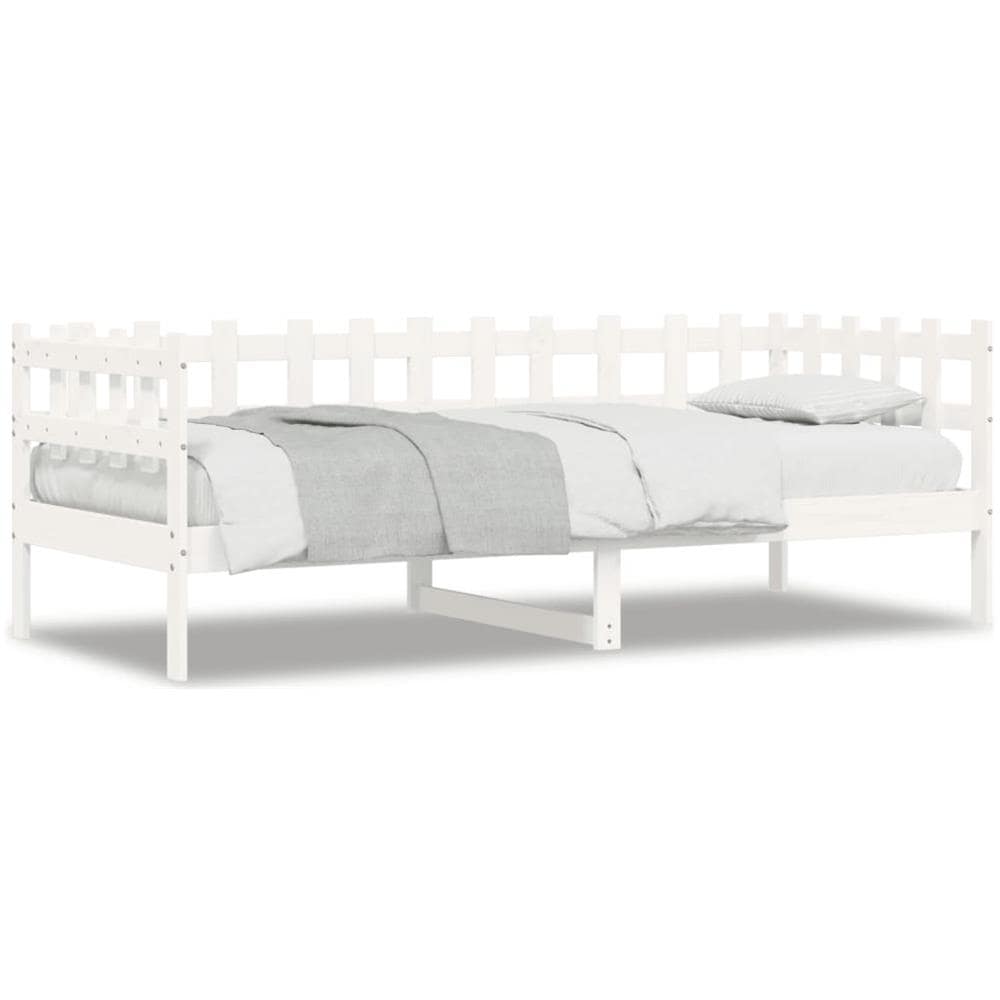 Dormeuse Bianca 90x200 Cm In Legno Massello Di Pino - Foto 1