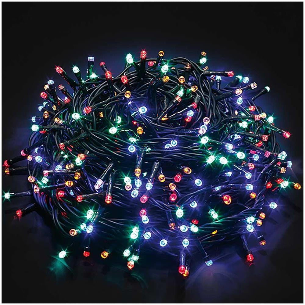 BAKAJI - Catena Luminosa 1000 LED Luci Albero Natale Lucciole Multicolore Esterno 24V