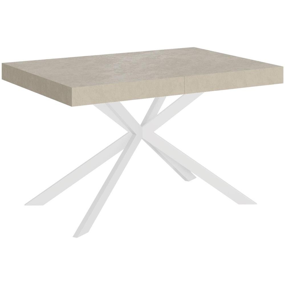 Tavolo allungabile 90x140/400 cm Plaker cashmere gambe bianche - Foto 1