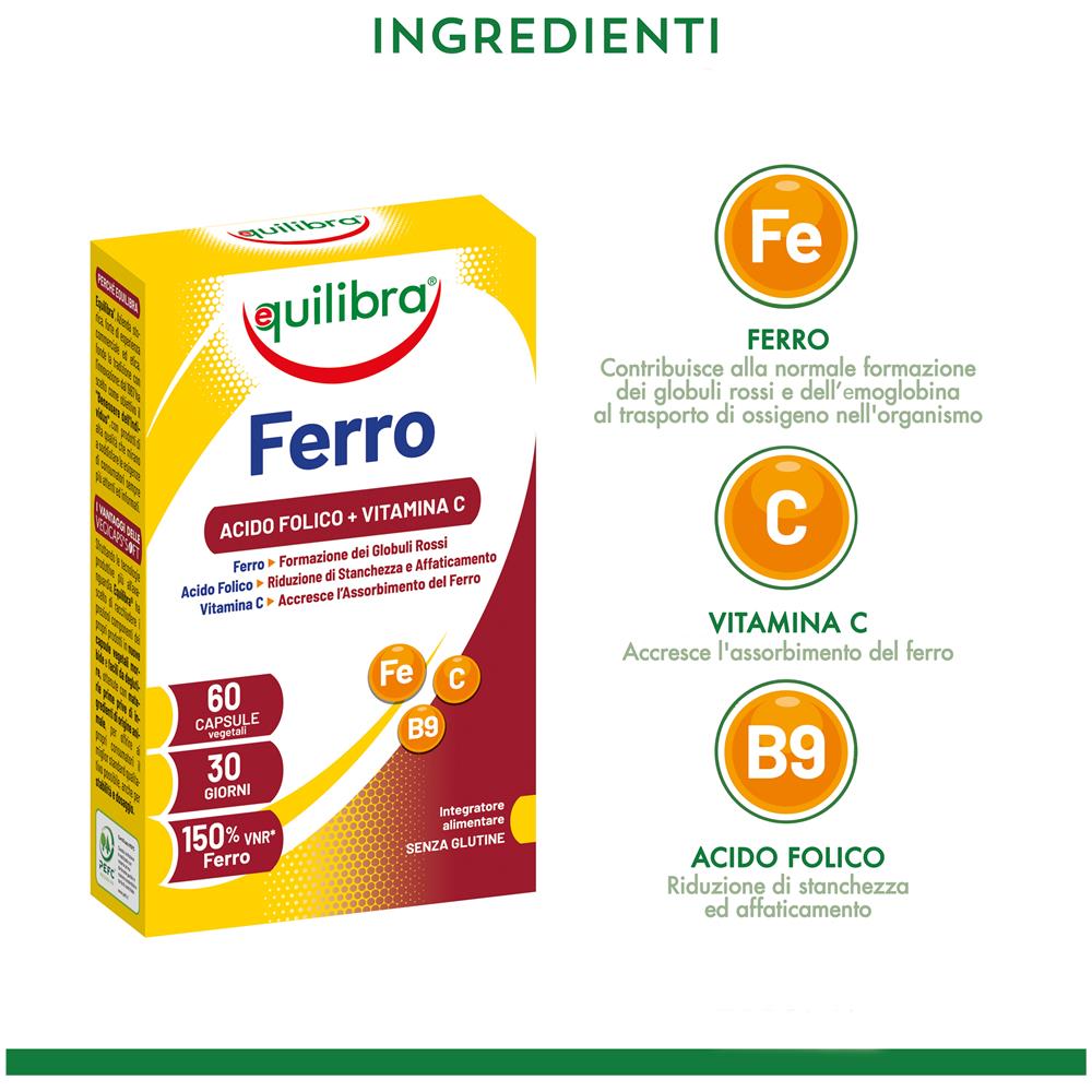 Ferro con Acido Folico + Vitamina C 60 Capsule - Foto 2