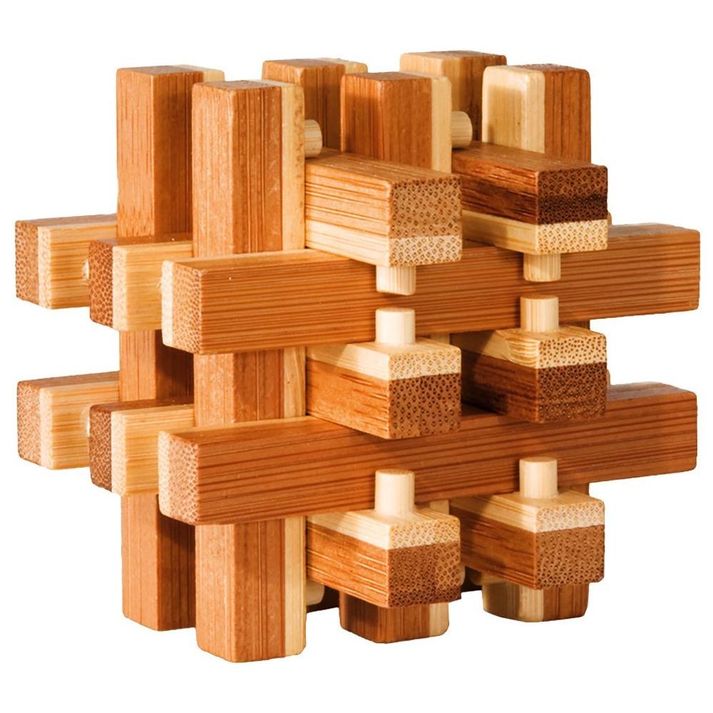 Puzzle Bambù a Incastri Sigillato 9 x 8.5 x 9 cm PUZZLELOCK - Foto 1