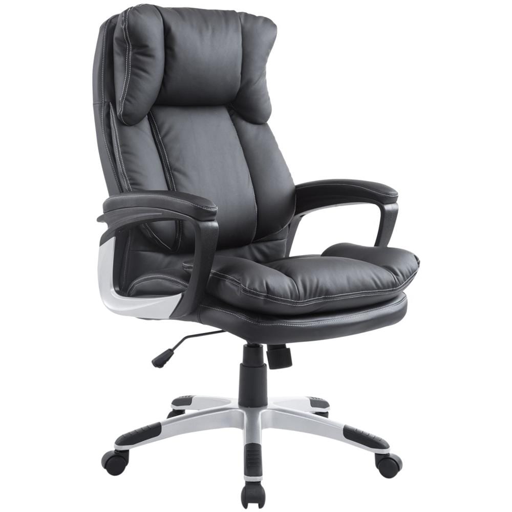 HomCom - Sedia da Ufficio Ergonomica Reclinabile Gaming in Ecopelle colore  Nero - ePRICE