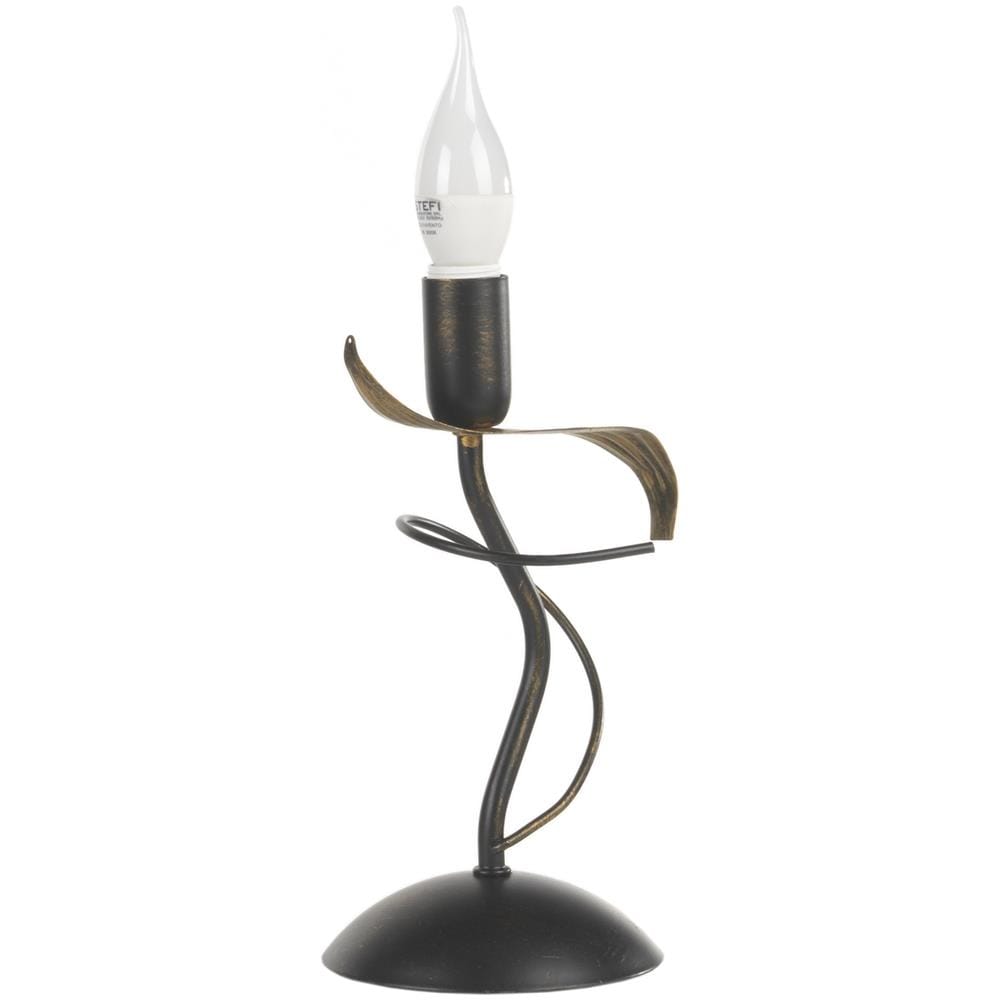 Lampada da Tavolo Elva in Metallo e Tessuto