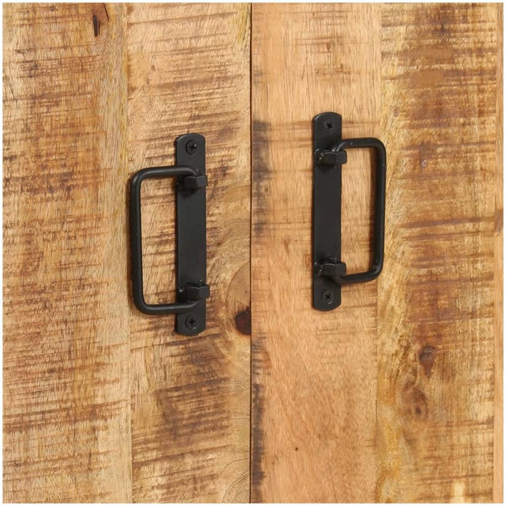 Libreria A 4 Livelli 80x30x180 Cm In Legno Di Mango Grezzo - Foto 2