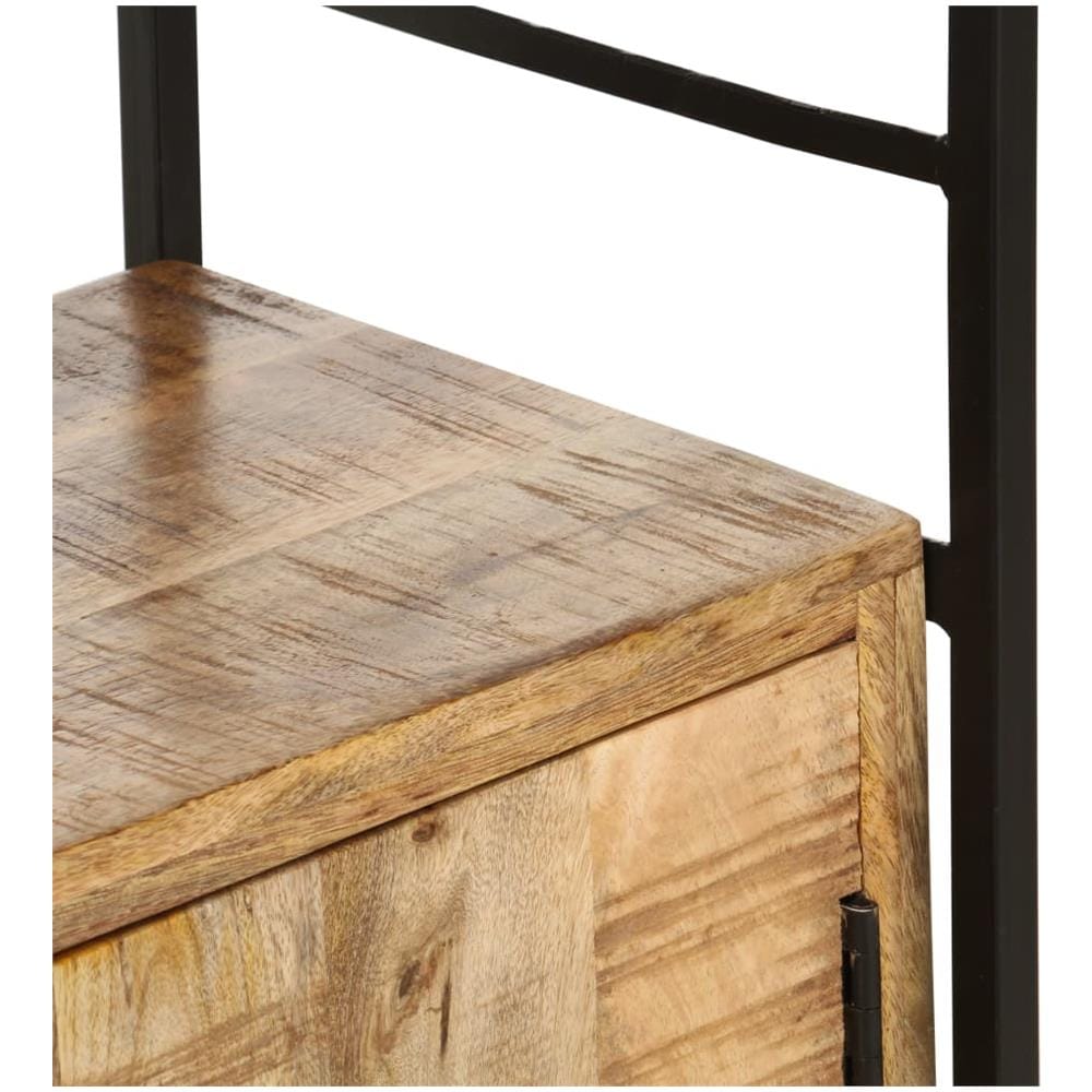 Libreria A 4 Livelli 80x30x180 Cm In Legno Di Mango Grezzo - Foto 8