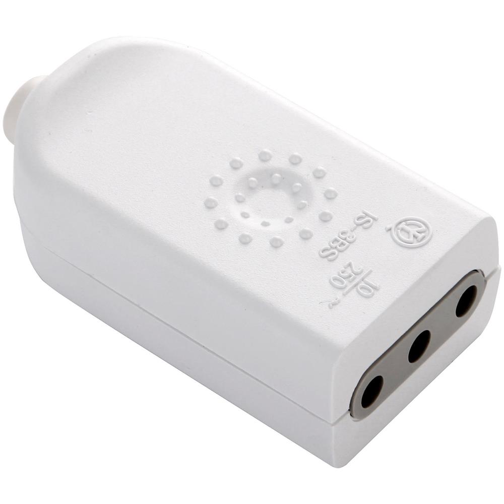 Presa Volante: 10a, 2p+t, 230 V, Bianco Opaco - Foto 1