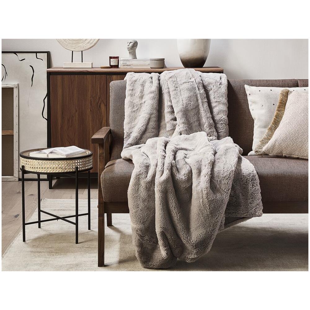 Coperta Di Plaid 150 X 200 Cm Grigia Chaab - Foto 2