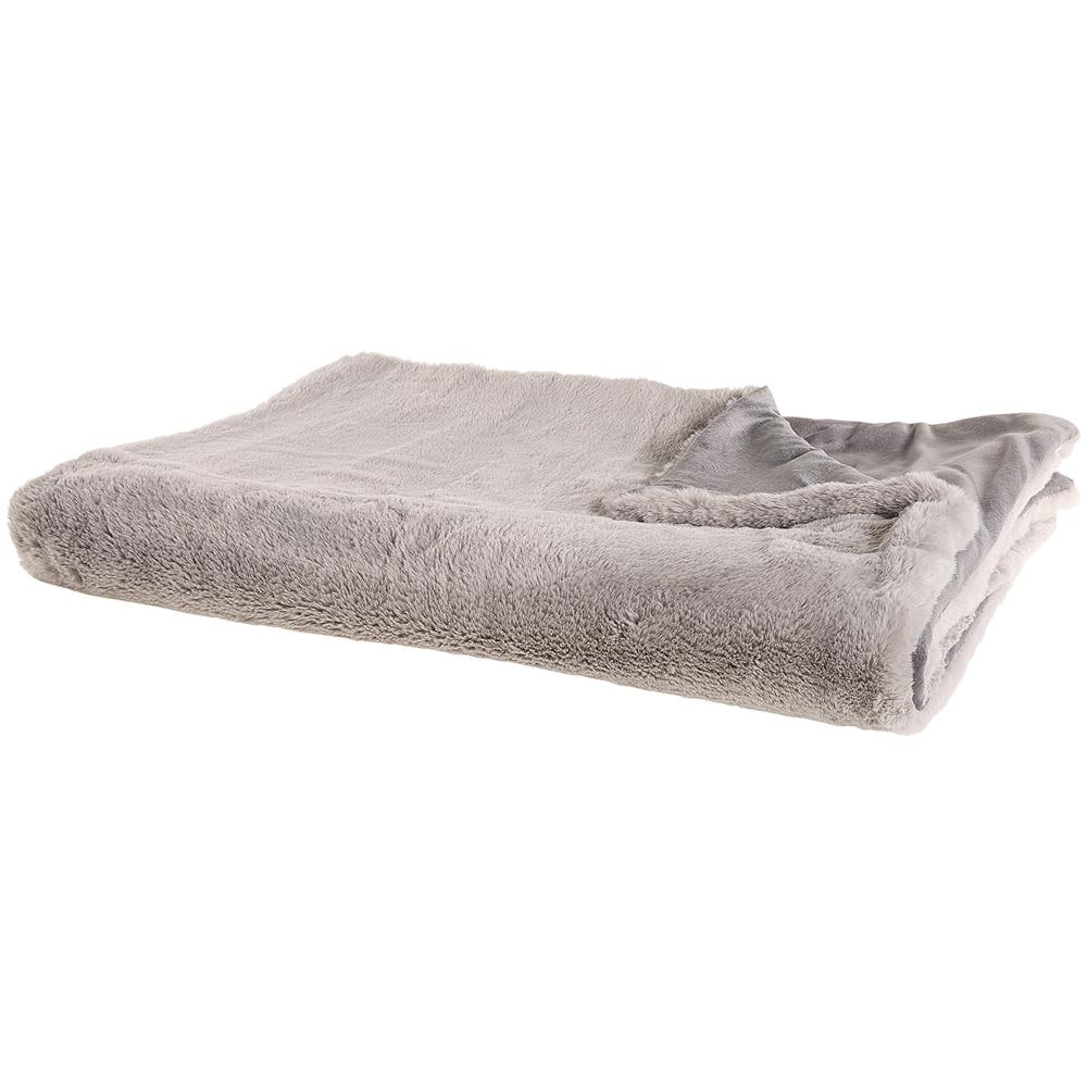 Coperta Di Plaid 150 X 200 Cm Grigia Chaab - Foto 1