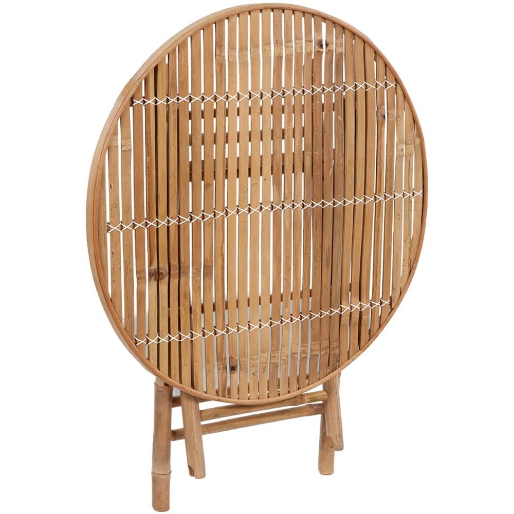 Set Da Pranzo Da Giardino 5 Pz Pieghevole Con Cuscini In Bamb? - Foto 3