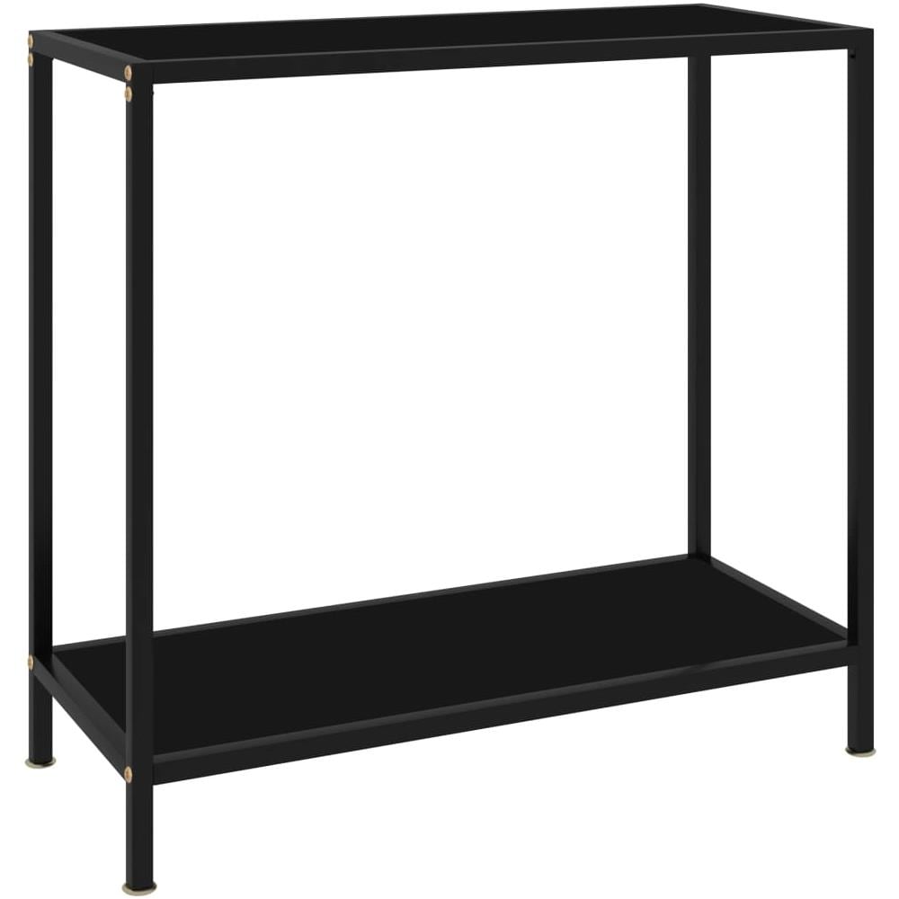 Tavolo Consolle Nero 80x35x75 Cm In Vetro Temperato - Foto 1