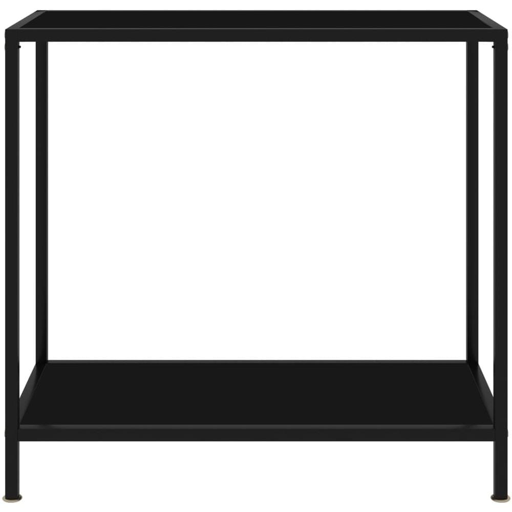 Tavolo Consolle Nero 80x35x75 Cm In Vetro Temperato - Foto 2