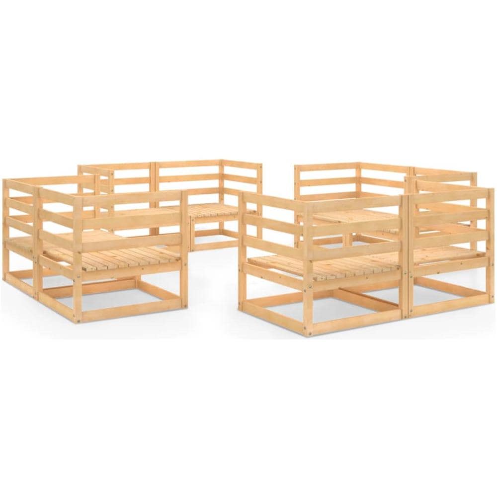 Set Divani da Giardino 8 pz in Legno Massello di Pino - Foto 2