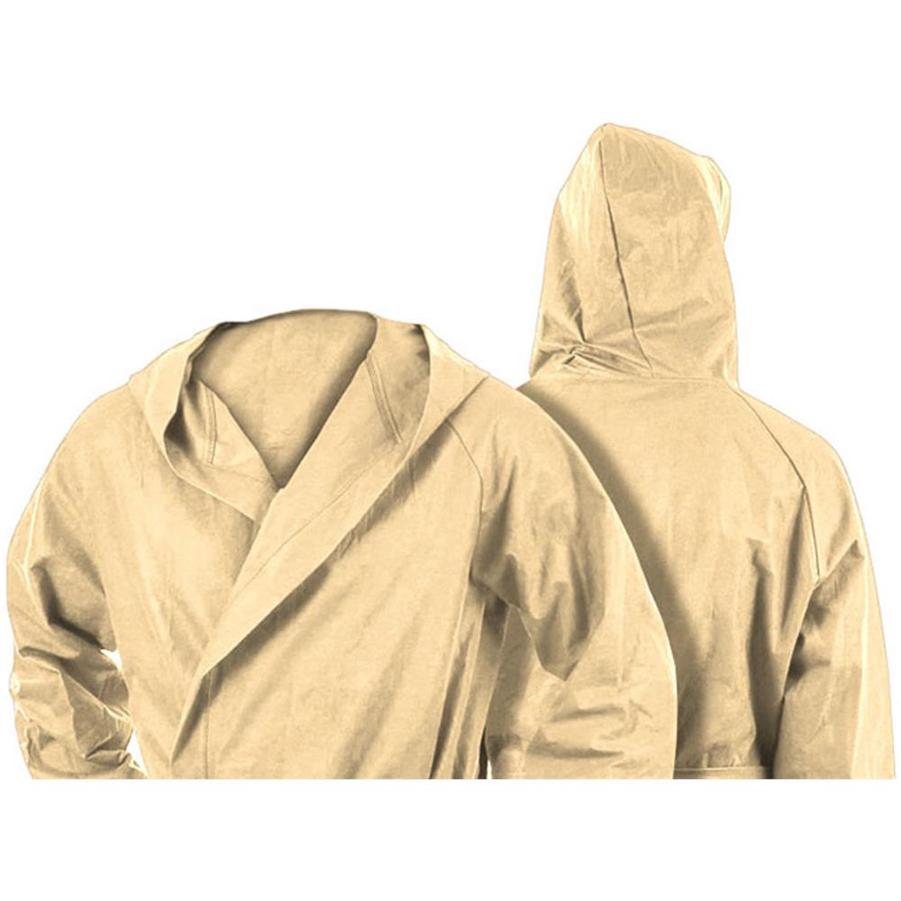 Accappatoio Con Cappuccio In Microfibra Adulto Unisex In Tinta Unita Vari Colori Xl Naturale - Foto 2