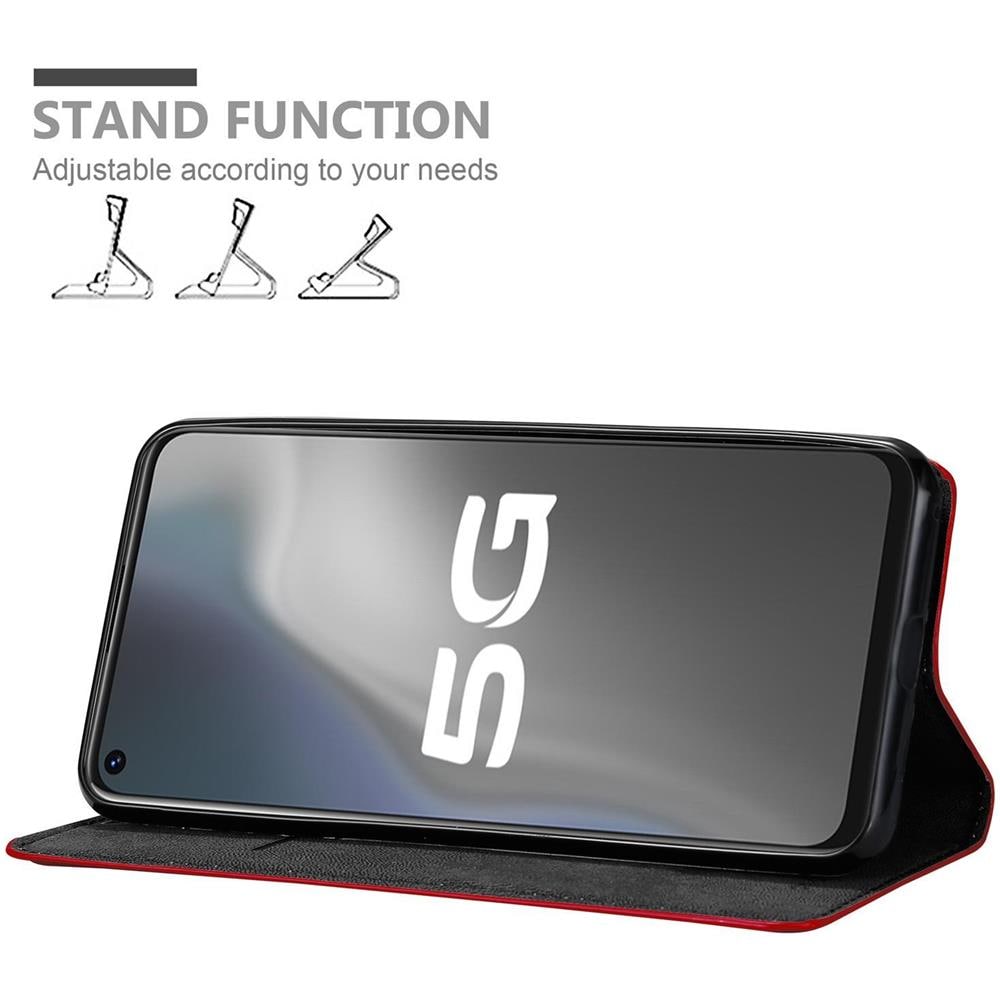 Custodia Compatibile Con Vivo Y70 In Rosso Mela - Coperchio Protettiva Con Chiusura Magnetica, Funzione Stand E Tasca Per Le Carte - Foto 2