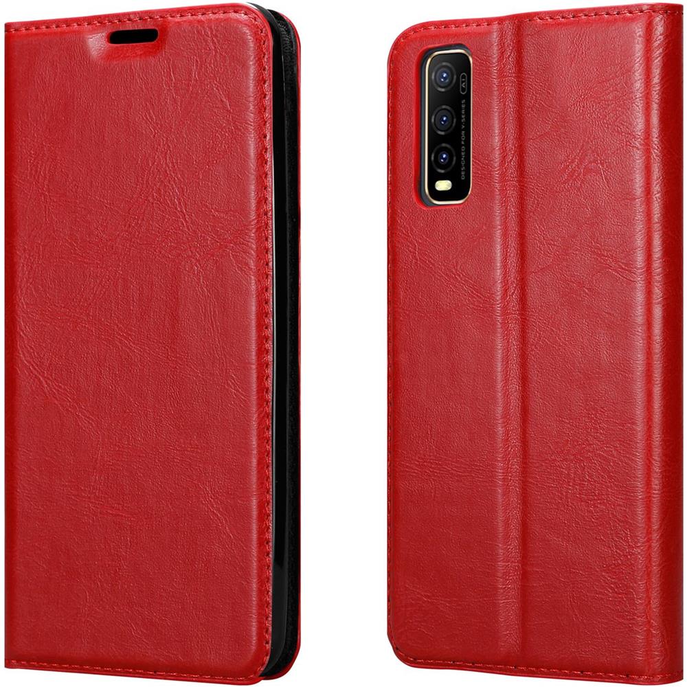 Custodia Compatibile Con Vivo Y70 In Rosso Mela - Coperchio Protettiva Con Chiusura Magnetica, Funzione Stand E Tasca Per Le Carte - Foto 8