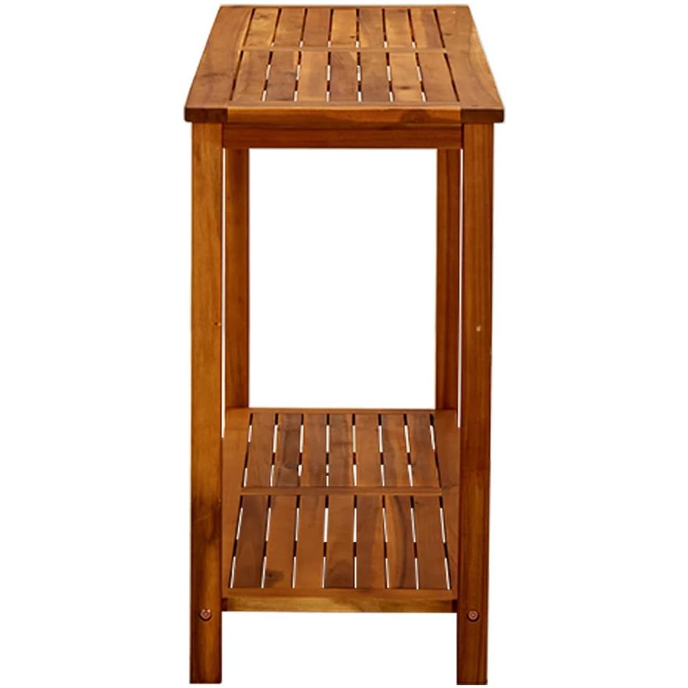 Tavolo Consolle Da Giardino 110x40x75cm Legno Massello Acacia - Foto 3