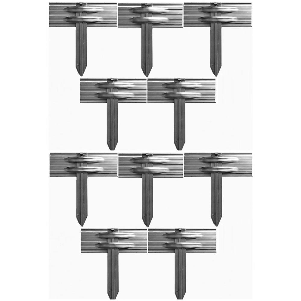Set Di 10 Ancoraggi A Terra Per Bordure Per Aiuole In Alluminio Ultra Resistenti | Bordure Per Aiuole | Aiuole Giardino - Foto 1
