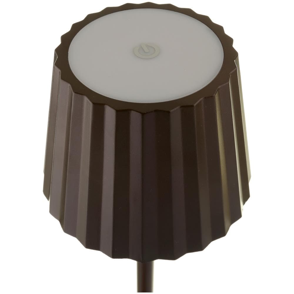 Lampada Da Tavolo Led Ricaricabile Marrone 38 Cm K-light Marrone - Foto 2