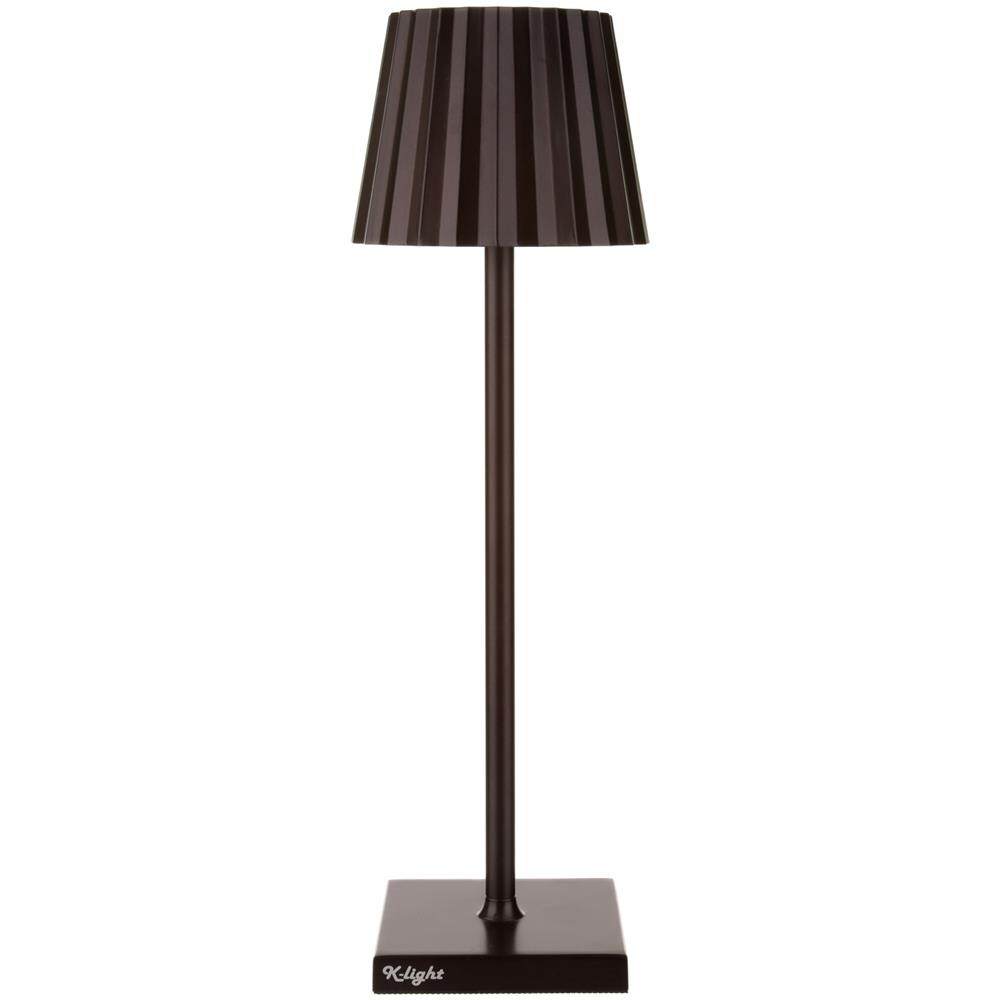 Lampada Da Tavolo Led Ricaricabile Marrone 38 Cm K-light Marrone - Foto 1
