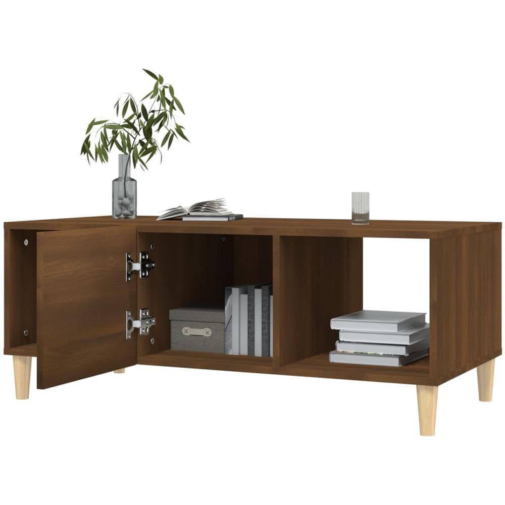 Tavolino Da Caff Rovere Marrone 102x50x40 Cm Legno Multistrato - Foto 3