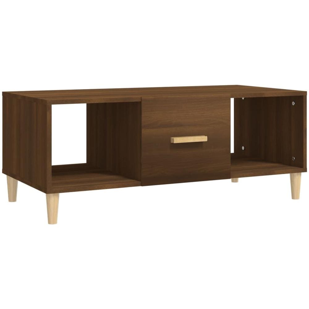 Tavolino Da Caff Rovere Marrone 102x50x40 Cm Legno Multistrato - Foto 1