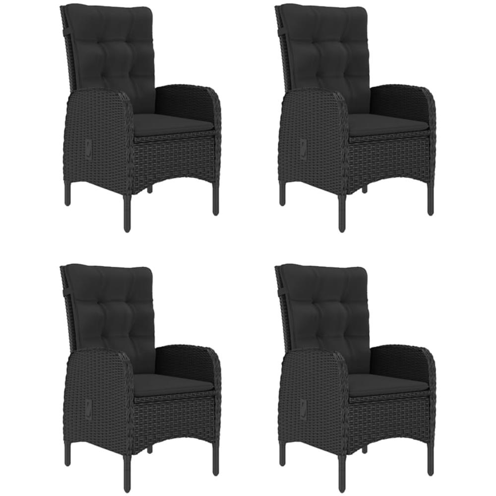 Set Mobili Da Pranzo Per Giardino 5 Pz Nero - Foto 2