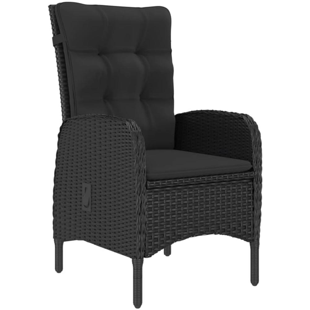 Set Mobili Da Pranzo Per Giardino 5 Pz Nero - Foto 3