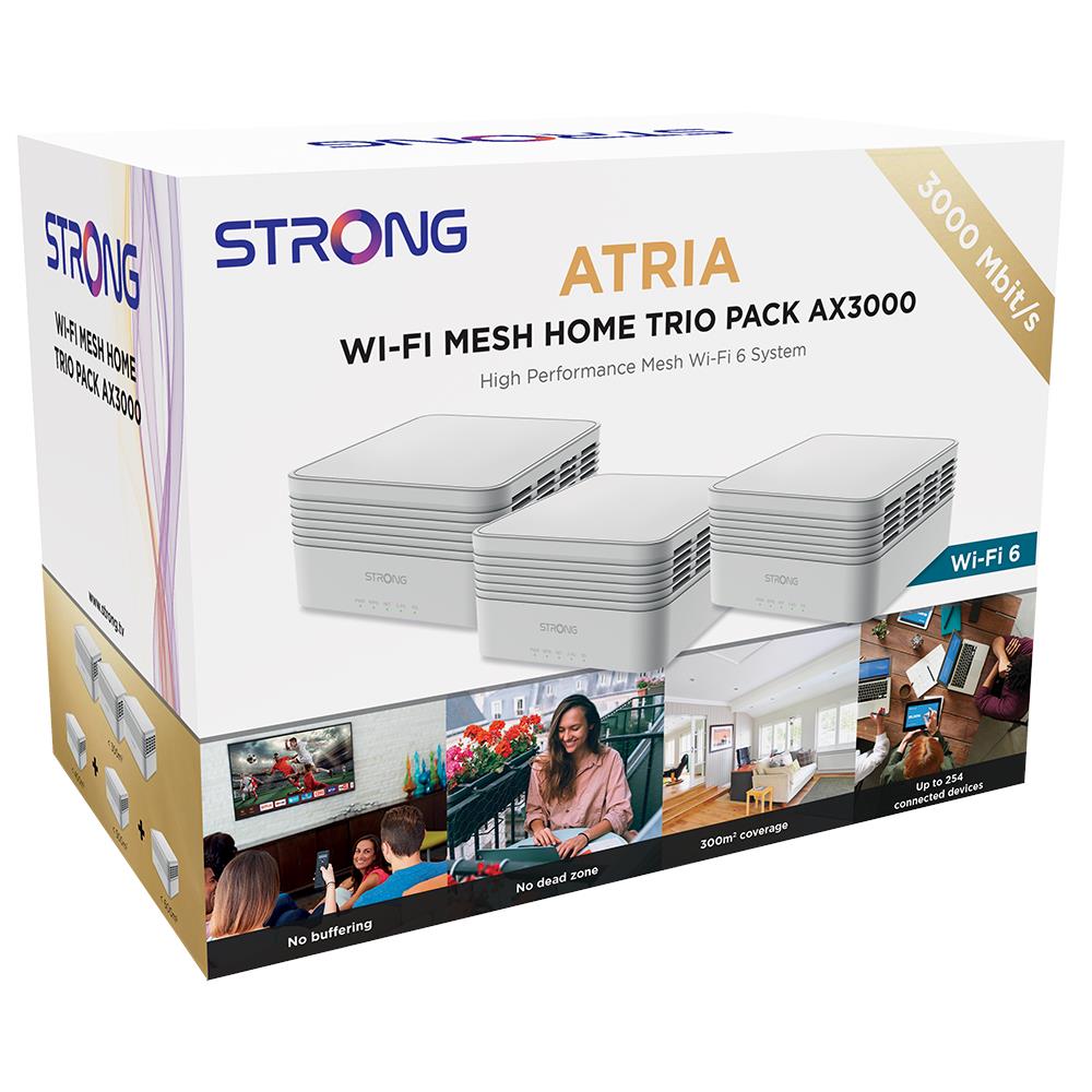 Kit 3 Pezzi Sistema Wi-Fi Mesh AX3000 Dual Band Supporta Tecnologia MU-MIMO e OFDMA 2.4 GHz e 5 GHz Colore Bianco - Foto 3