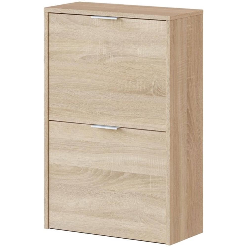 Scarpiera Valdosta, Portascarpe Salvaspazio A 2 Ante, Scarpiera Da Ingresso, Armadio Scarpiera, 50x22h76 Cm, Rovere - Foto 2
