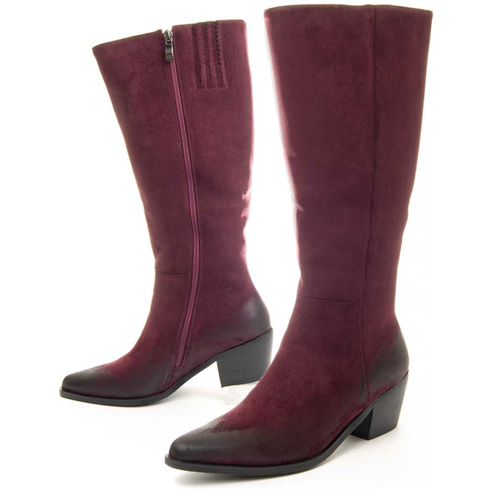 Montevita Stivale Con Tacco Botarent4 Bordeaux - Foto 1