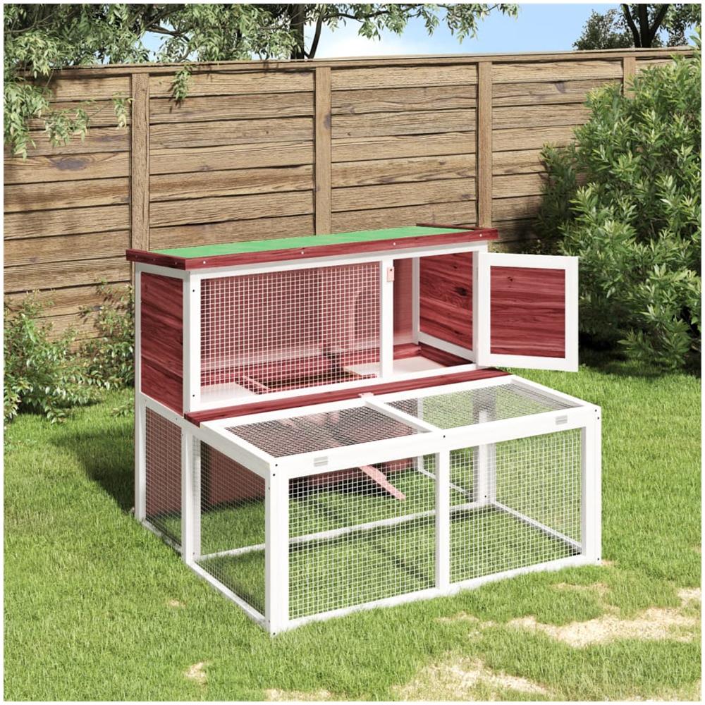 Conigliera Moka 102x90x84,5 Cm In Legno Massello Di Pino - Foto 1