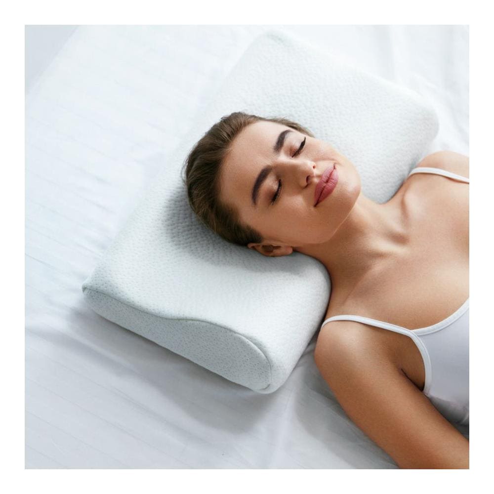 Cuscino Ergonomico Cervicale in Memory Foam Comfort Plus Ipoallergenico Anti-acari - Foto 1