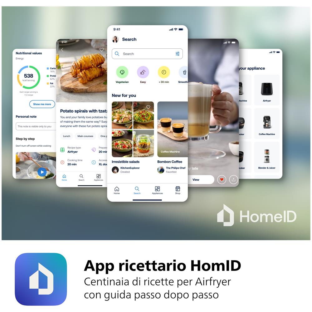 Friggitrice ad Aria HD9285/00 Capacità 7.2 Litri 2000 Watt Colore Bianco - Foto 2