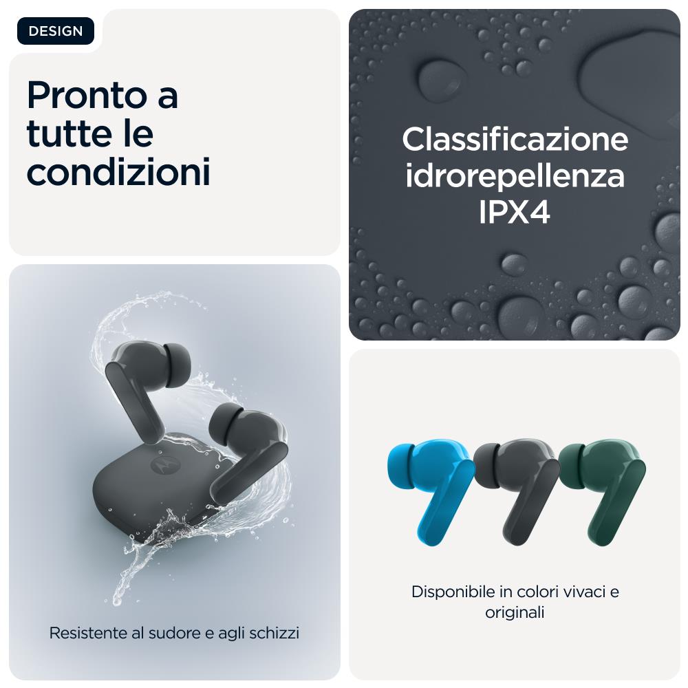 Moto Buds Bass Auricolare True Wireless Stereo (TWS) In-ear Musica e Chiamate Bluetooth Nero - Foto 16