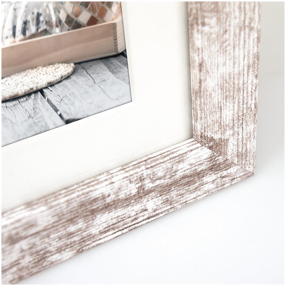 S. r. l. Nelson 6 3Q Cornice portafoto in Legno, in Legno, per 3 X Immagine Formato 13 x 18 cm, Colore: Marrone, Grigio - Foto 2