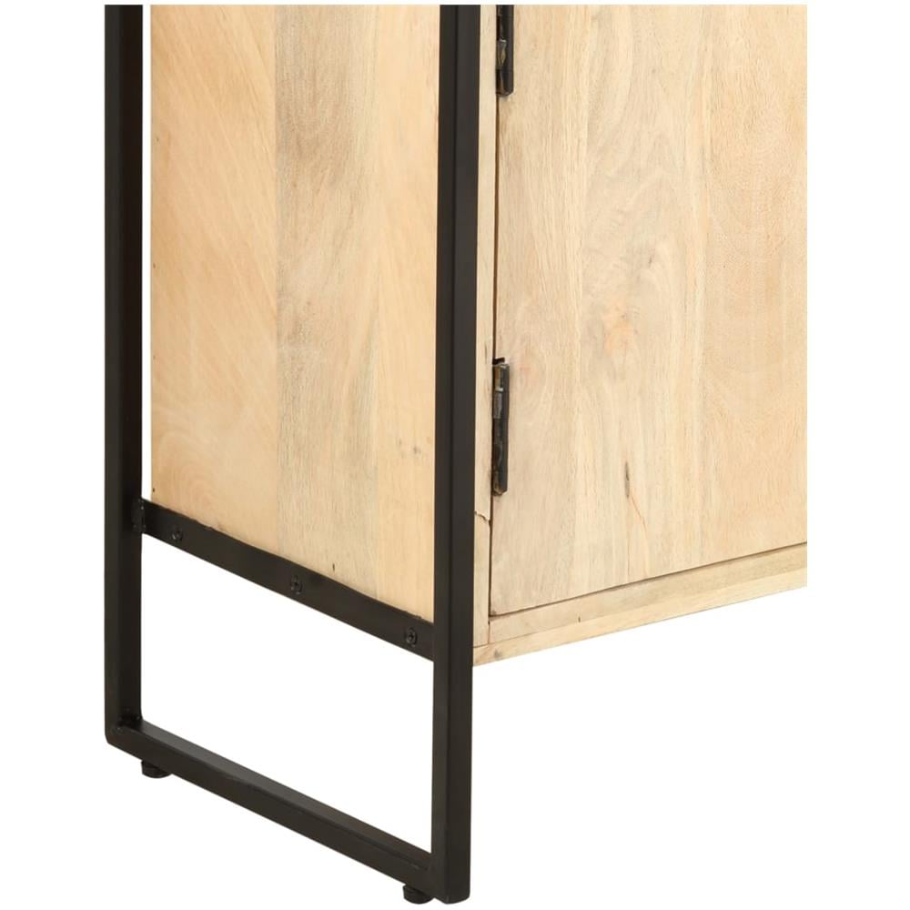 Libreria A 4 Livelli 80x30x180 Cm In Legno Massello Di Mango - Foto 8