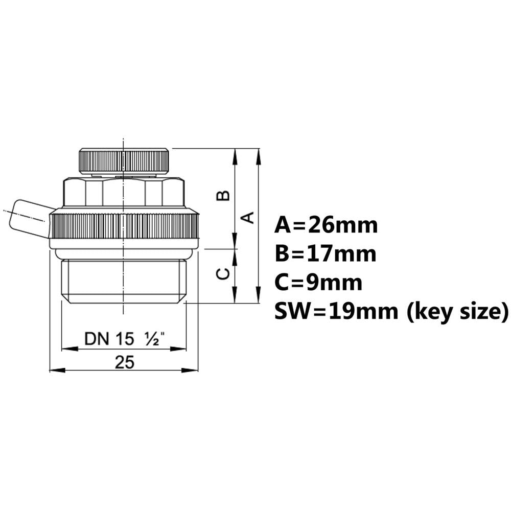 12 Bsp Sfiato Automatico Cutoff Auto Sanguinamento Valvola Del Radiatore - Foto 2
