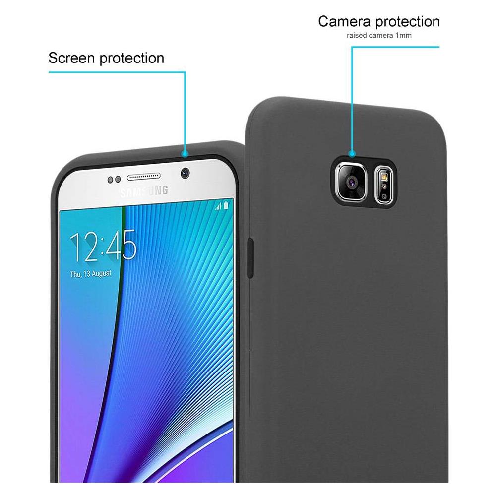 Custodia Compatibile Con Samsung Galaxy Note 5 In Grigio Quarzo - Coperchio Protettivo Ibrido Con Silicone Tpu All'interno E 2 Pezzi Di Plastica All'esterno - Foto 2