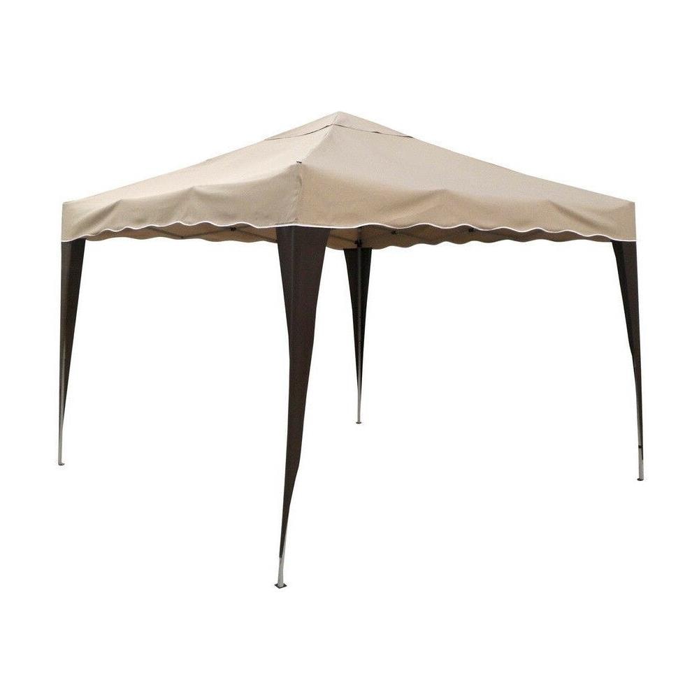 Gazebo Giardino Pieghevole Portatile Beige 3 X 3 Mt - Foto 1